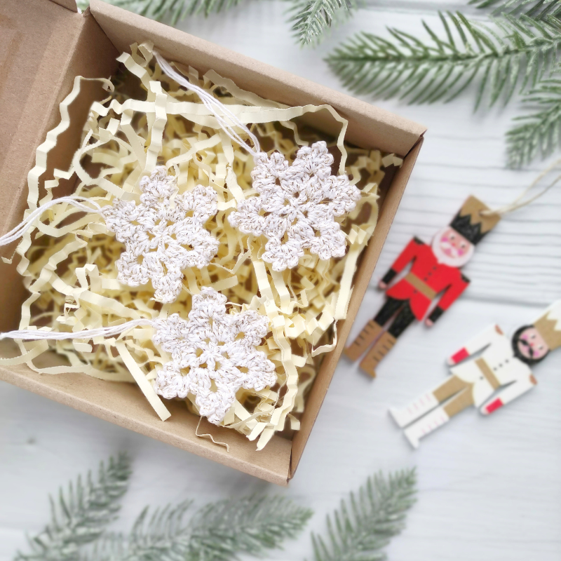 Śnieżynki na choinkę 12szt.