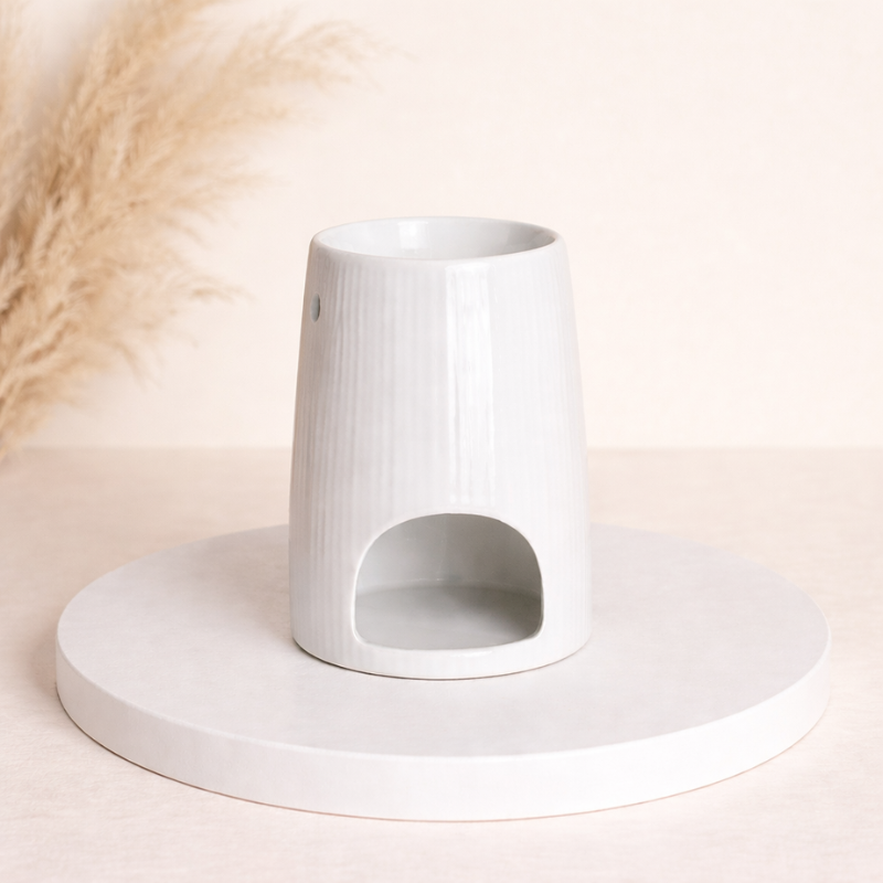 Kominek ceramiczny ryflowany