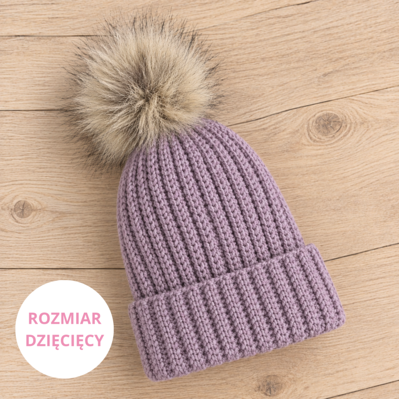 Czapka dziecięca Cozy z pomponem